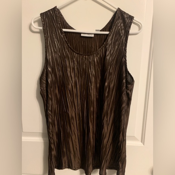 Women’s Large Brown Shimmering sleeveless top, preloved in good condition - Picture 1 of 1